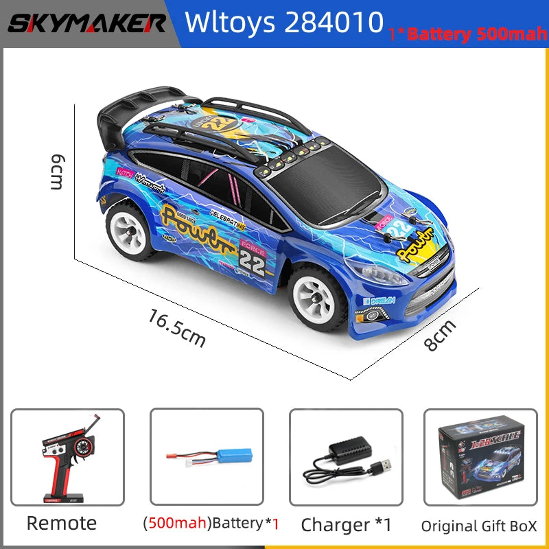 WLtoys 1/28 RC Car 284010 284161 4WD Drive Off-Road 2.4G 30KM/H High Speed Alloy Car 1:28 Rally Racing CarToys
