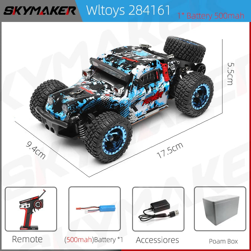 WLtoys 1/28 RC Car 284010 284161 4WD Drive Off-Road 2.4G 30KM/H High Speed Alloy Car 1:28 Rally Racing CarToys