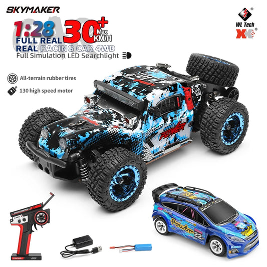 WLtoys 1/28 RC Car 284010 284161 4WD Drive Off-Road 2.4G 30KM/H High Speed Alloy Car 1:28 Rally Racing CarToys