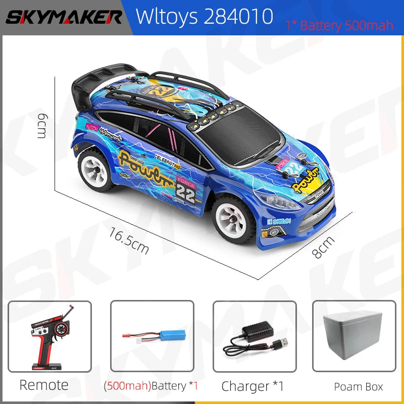 WLtoys 1/28 RC Car 284010 284161 4WD Drive Off-Road 2.4G 30KM/H High Speed Alloy Car 1:28 Rally Racing CarToys