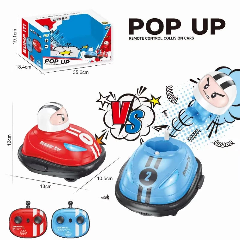 RC Toy 2.4G Super Battle Bumper Car Pop-up Doll Crash Bounce Ejection Light Children's Remote Control Toys