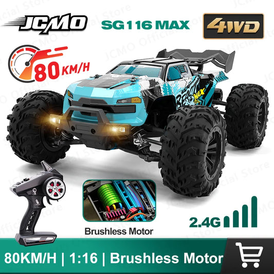 SG116MAX 80KM/H High Speed RC Car Brushless 4WD Off-Road Drift Remote Control Car 1:16 Professional Racing Cars