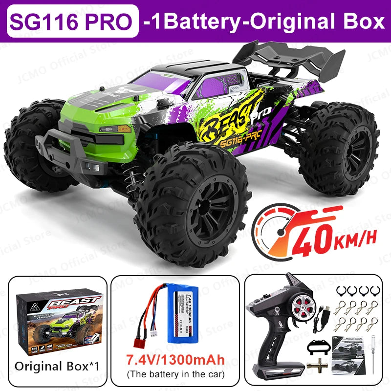SG116MAX 80KM/H High Speed RC Car Brushless 4WD Off-Road Drift Remote Control Car 1:16 Professional Racing Cars