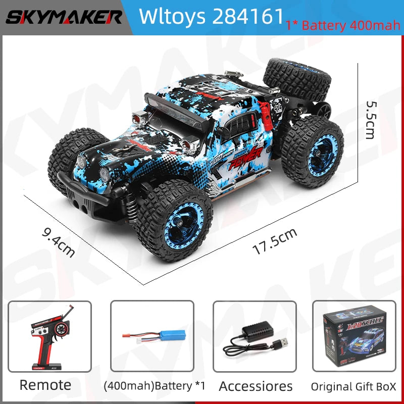 WLtoys 1/28 RC Car 284010 284161 4WD Drive Off-Road 2.4G 30KM/H High Speed Alloy Car 1:28 Rally Racing CarToys