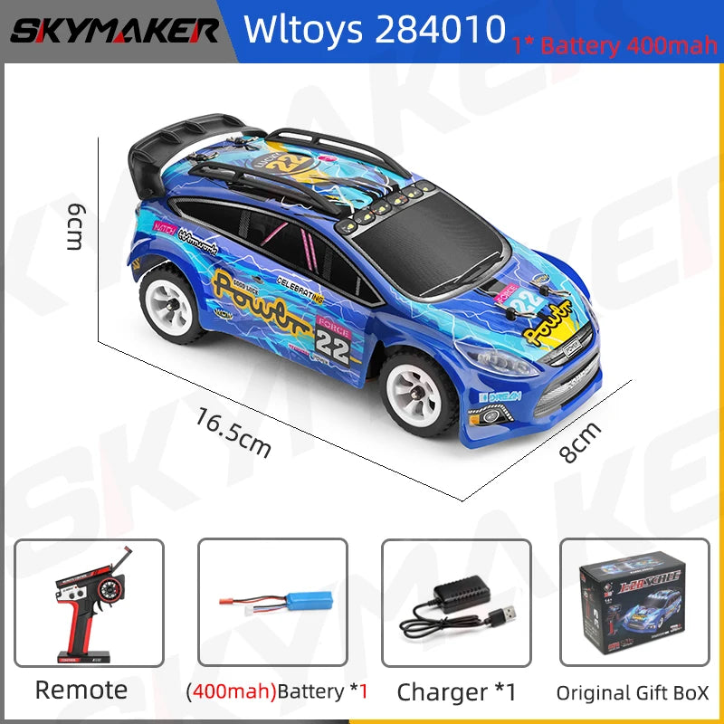 WLtoys 1/28 RC Car 284010 284161 4WD Drive Off-Road 2.4G 30KM/H High Speed Alloy Car 1:28 Rally Racing CarToys